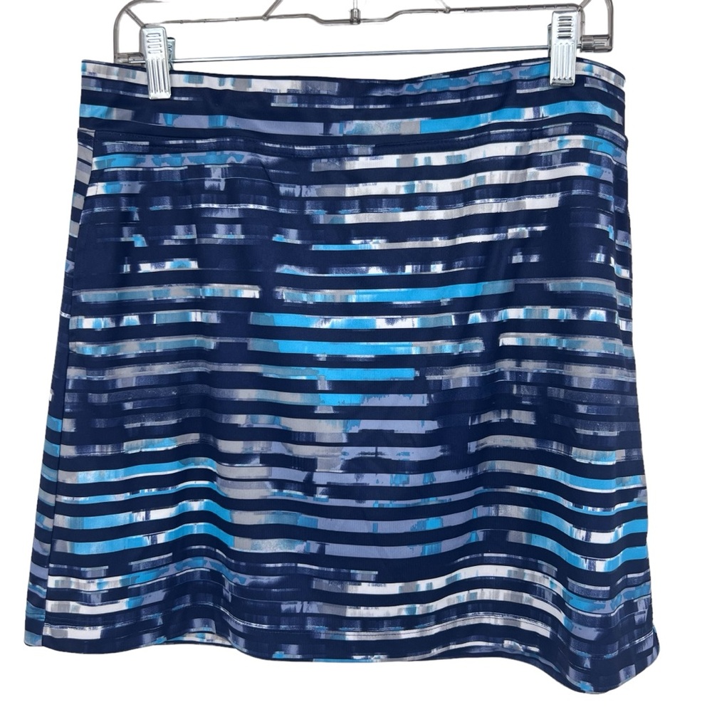 Callaway Womens Opti Dri Navy Turquoise Golf Skort Size Large Vibrant Artsy